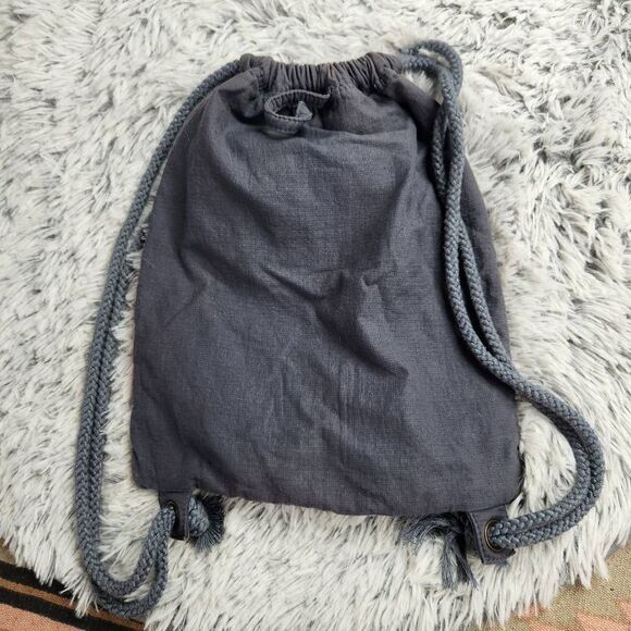 Life is Good Drawstring Flower Daisy Bag Distressed Boho - Picture 4 of 5